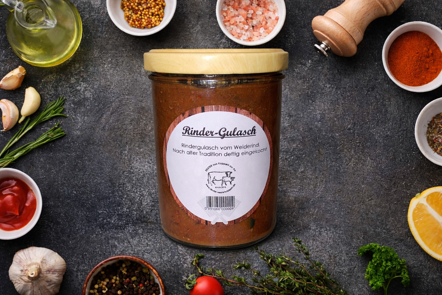Rindergulasch klassisch gekocht (380 g) Glas